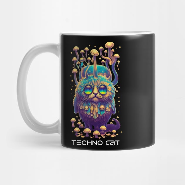 Techno T-Shirt - Techno Organism - Catsondrugs.com - Techno, rave, edm, festival, techno, trippy, music, 90s rave, psychedelic, party, trance, rave music, rave krispies, rave flyer T-Shirt by catsondrugs.com